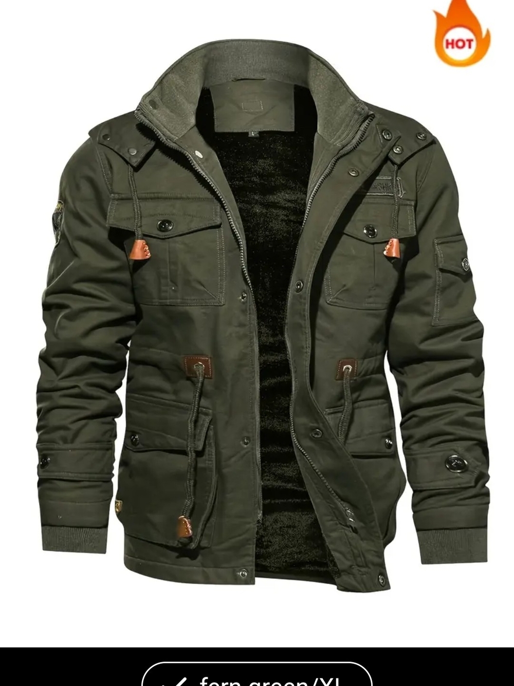 Men's Military-Style Fern Green Jacket